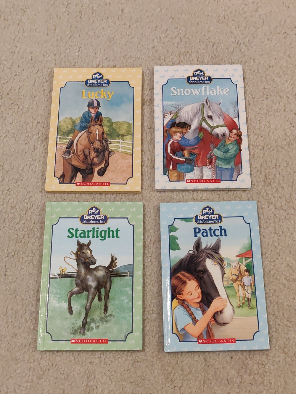 Lot Of 4 Scholastic BREYER Illustrated STABLEMATES Hard Glossy Cover Books Y2K